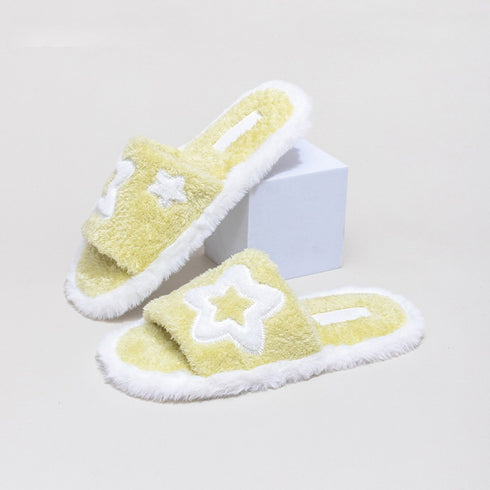 Dreamy Star Soft Fuzzy Slides