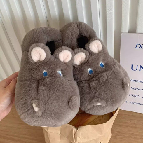 Snuggly Hippo Slippers