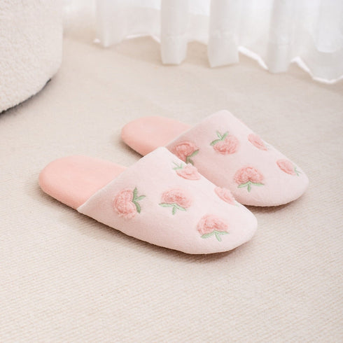 Tufted Fruit Decor Plush Slippers