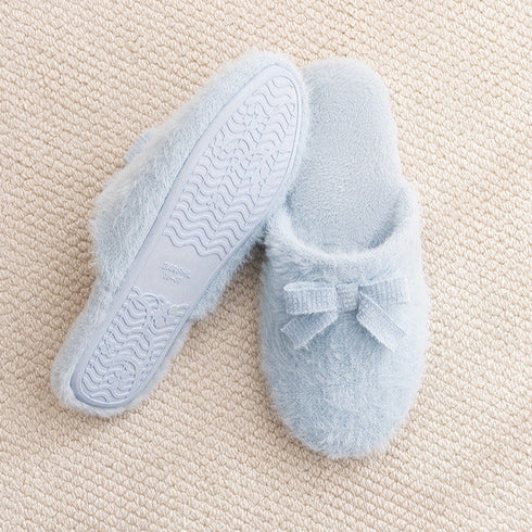 Whisper-Soft Bow Home Slippers