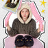 Grumpy Kitten Fuzzy House Slippers