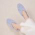 Fuzzy Heart-Patch Home Slippers