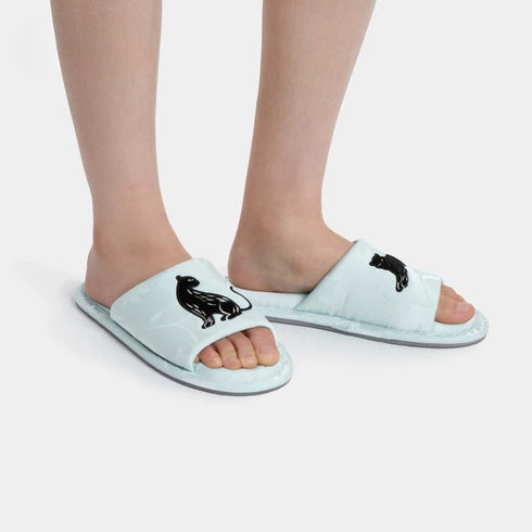Wild Panther Embroidered Jacquard Slides