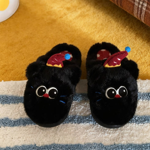 Party Hat Kitty Plush Slippers