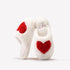 Heart Motif Fuzzy House Slippers