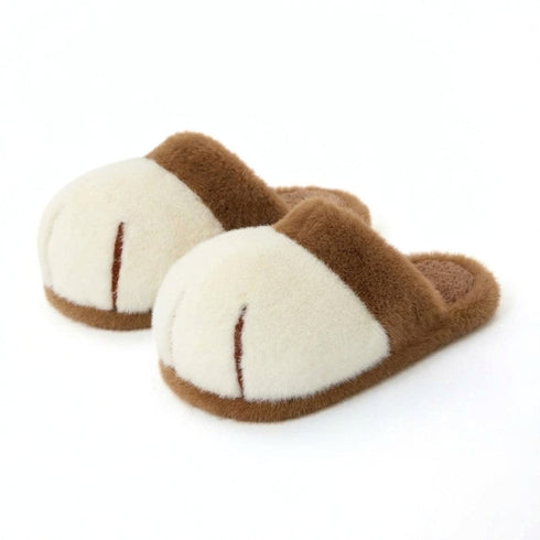 Fluffy Cat Paw House Slippers