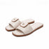 Chic Quilted Square Toe Slides