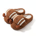 Smiling Croissant Plush House Slippers