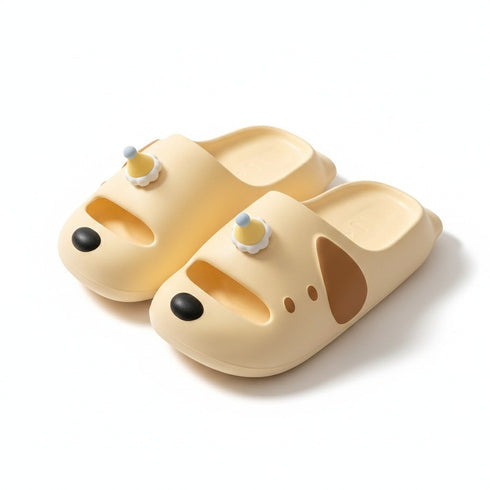 Playful Party Dog EVA Slides