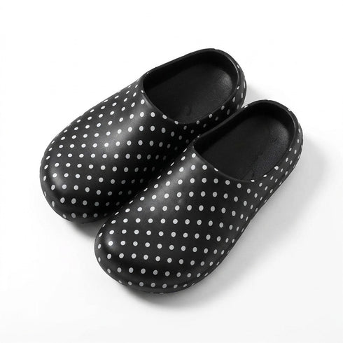 Retro Polka Dot Waterproof Clogs