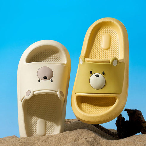 Playful Bear Face Soft Slides