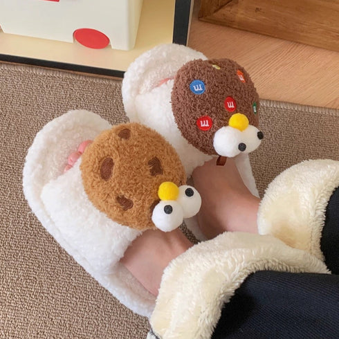 Googly Cookie Puff Slippers