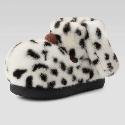 Spotted Puppy Ear Plush Slippers