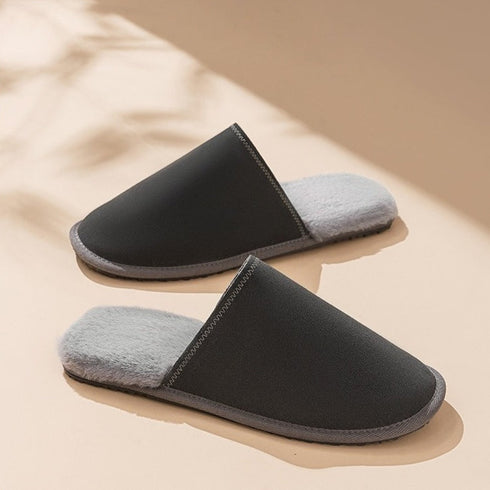 Low-Profile Fleece Lounge Slippers