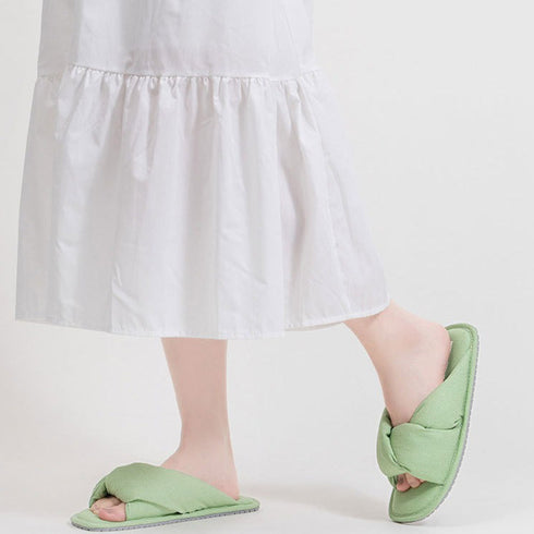 Plush Twist Crossband Slippers