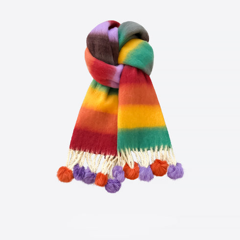 Rainbow Mohair Scarf