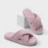 Puffy Padded Criss Cross Slides