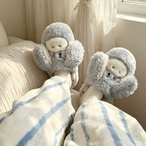 Floppy Donkey Ear Plush Slippers