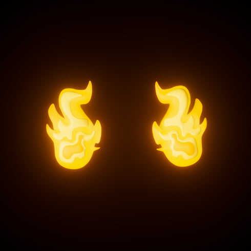 Mr Skully용 불꽃 해골 액세서리