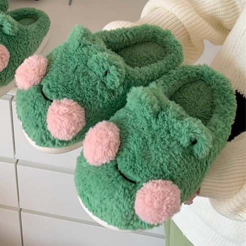 Froggy Pom-Pom Home Slippers