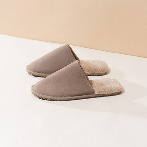 Low-Profile Fleece Lounge Slippers