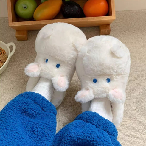 Snuggly Hippo Slippers
