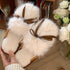 Ribbon Bow Fluffy House Slippers