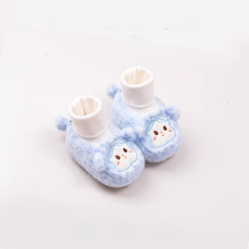 Playful Spotted Plush Sock Boots