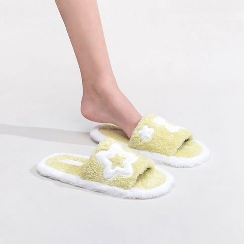 Dreamy Star Soft Fuzzy Slides