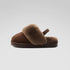 Plush Suede Slingback Platform Slippers
