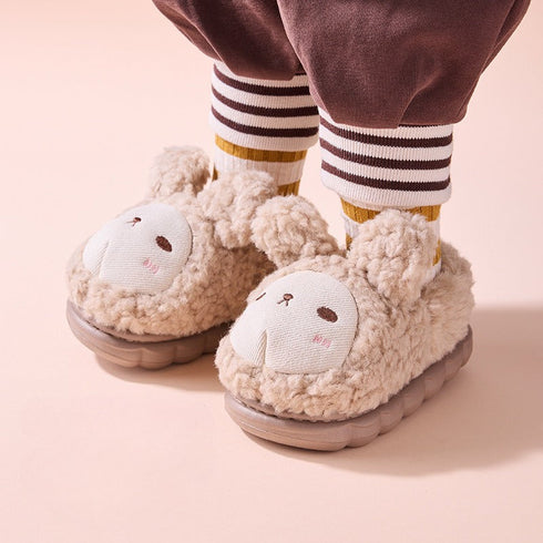 Cozy Bunny Ear Fuzzy Slippers