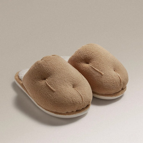 Cozy Potato Shape Fleece Slippers