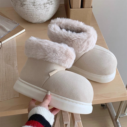Cozy Plush Cuff Ankle Boots