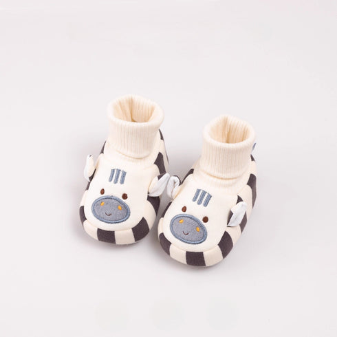 Playful Zebra Knit Infant Boots