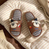 Cartoon Puppy Checkered Home Slides
