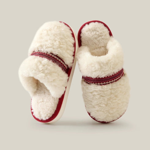 Cozy Sherpa Ethnic Band Slippers
