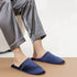 Sleek Piped Closed-Toe Slippers