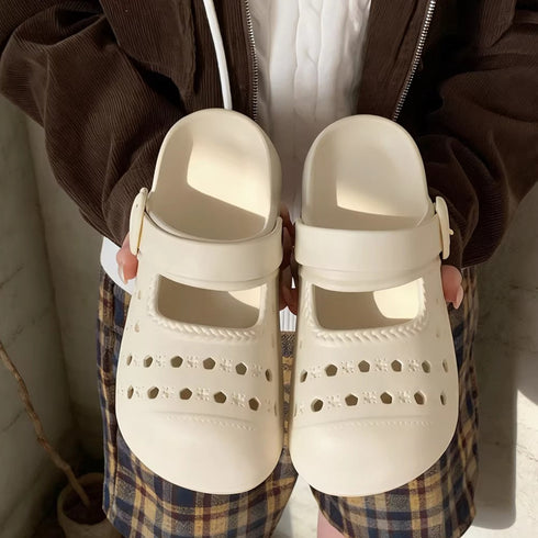 Chunky Mary Jane Buckle Clogs