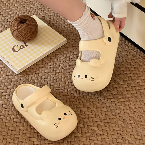 Whiskered Kitty Mary Jane Clogs