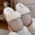 Cable Knit Plush Cuff slippers