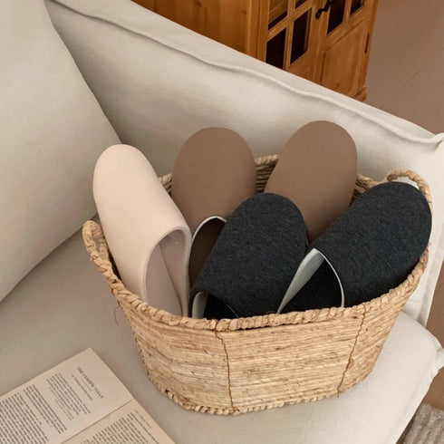 Quiet Minimal Closed-Toe Home Slippers