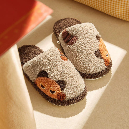 Playful Peeking Critter Plush Slippers