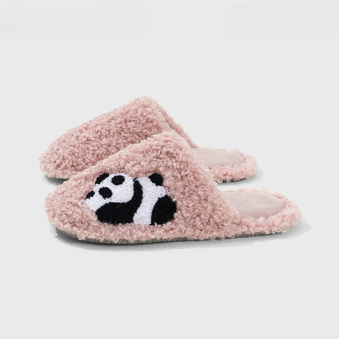 Cozy Sherpa Panda House Slippers