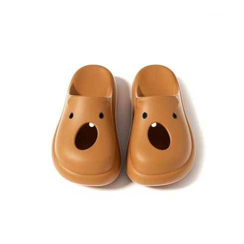 Quirky Marmot Face Platform Clogs