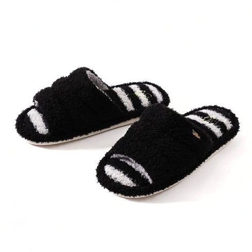 Fuzzy Striped Soft Home Slides