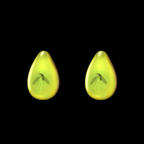 อุปกรณ์เสริมยุงในอำพันสำหรับT-Rex Fossil Slide