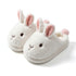 Fluffy Bunny Ear Platform Slippers