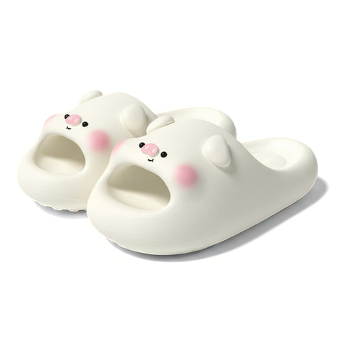 Chubby Piggy Soft Cloud Slides