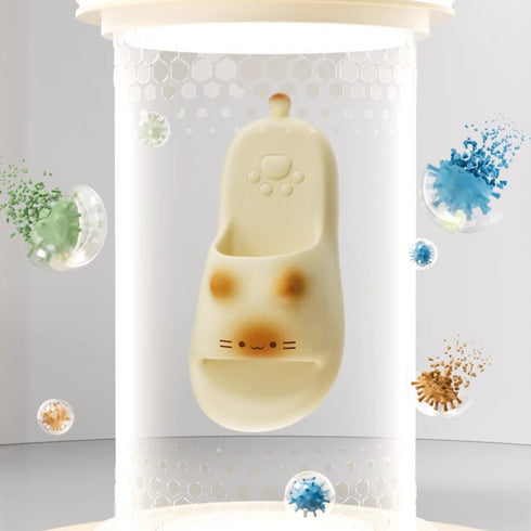 Playful Cartoon Cat Foam Slides