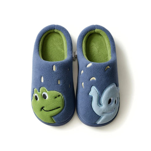 Embroidered Animal Fleece Indoor Slippers